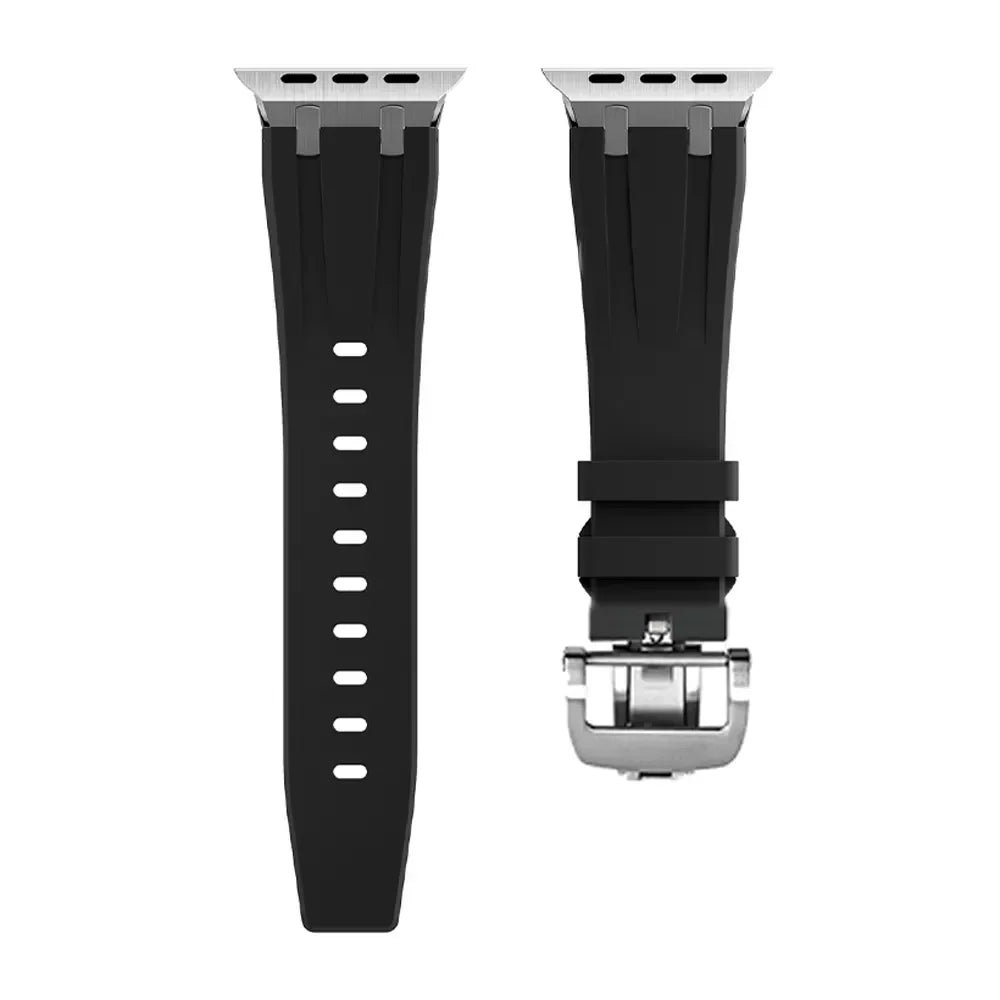 Rubber Sports Band with Butterfly Clasp for Apple Watch
