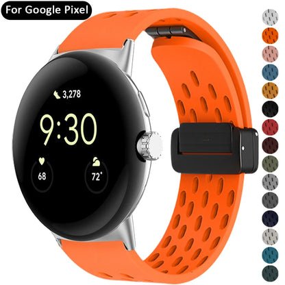 Google Pixel Watch Silicone Band with Magnetic Strap